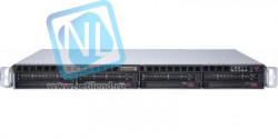 Платформа Supermicro 1U SYS-6019P-MTR, До двух процессоров Intel Xeon Scalable, DDR4, 4x3,5" HDD SATA, 2x1000Base-T