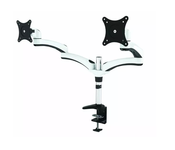 Кронштейн для мониторов Cactus CS-VM-FE124D-AL серебристый 15"-27" макс.8кг настольный поворот и наклон
