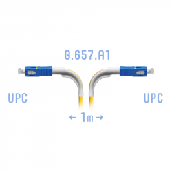Патчкорд оптический SC/UPC SM G.657.A1 (угловой) 1 метр
