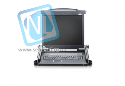 Консоль управления, для KVM-переключателей, электрон., 19", SVGA+KBD+MOUSE PS/2, с KVM-шнуром PS/2 1.8м., LCD экран 17", лат./рус. (1280x1024;DDC2B)