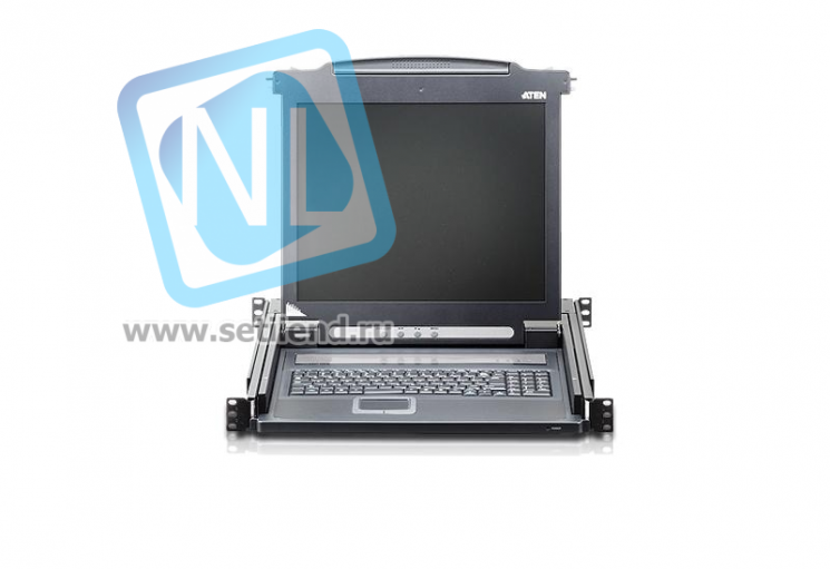 Консоль управления, для KVM-переключателей, электрон., 19", SVGA+KBD+MOUSE PS/2, с KVM-шнуром PS/2 1.8м., LCD экран 17", лат./рус. (1280x1024;DDC2B)