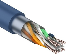 FTP4-S (01-0147), Витая пара, 4 пары Cat6, 23AWG одножильные экранированные