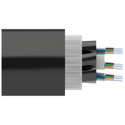 Кабель оптический самонесущий диэлектрический, 24 волокна, 6.0кН, 11.0мм, катушка 4км.