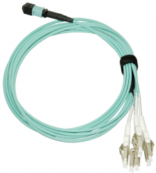 Патчкорд оптический MPO/PC 8xLC/UPC MM 15 метров