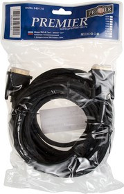 5-831 L=7М, 5-831, Шнур DVI-D"шт"-DVI-D"шт",D=7мм с фер., пл.позол., L=7м