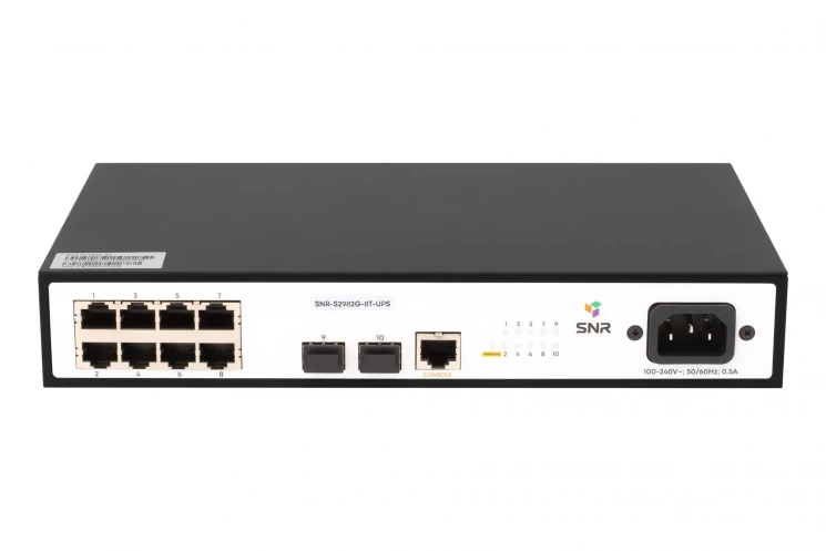 Управляемый коммутатор уровня 2 SNR-S2982G-8T-UPS