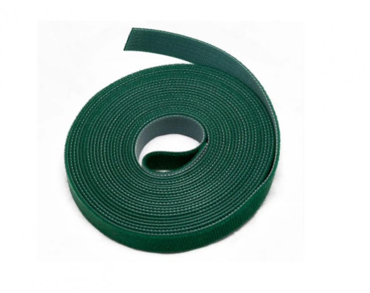 Лента (липучка) в рулоне, ширина 16 мм, длина 5 м, зеленая