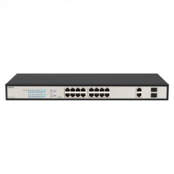 Управляемый гигабитный 16 портовый Web Smart PoE коммутатор POWERTONE PWS-TS16G-250R