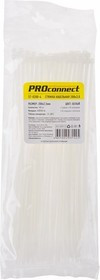 Хомут кабельный 2.5х200 нейл. бел. (уп.100шт) PROCONNECT 57-0200-4