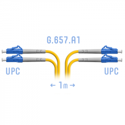 Патчкорд оптический LC/UPC SM G.657.A1 Duplex 1 метр