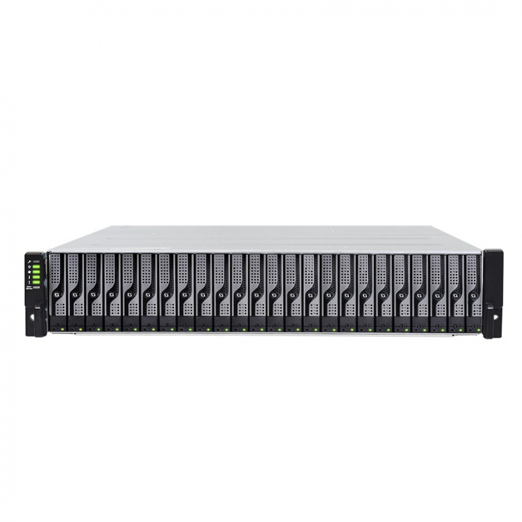 Система хранения данных Infortrend GS1024R2CBF-D Gen2 (2xCtrl, до 24xHDD, 2xSAS12G внеш. порт, 4x4GB, 8x1G портов iSCSI)