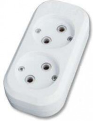 Колодка удлинителя 2-м без заземл. АБС-пластик UNIVersal E202