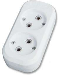 Колодка удлинителя 2-м без заземл. АБС-пластик UNIVersal E202