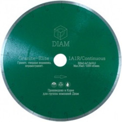 Круг алмазный DIAM Ф180x25.4мм 1A1R GRANITE-ELITE 1.6x7.5мм Ф180х1.6х25.4мм сплошной по граниту