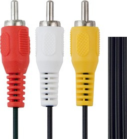 SP3017, Кабель 3RCA - 3RCA, видео-стерео-аудио, 1.8м