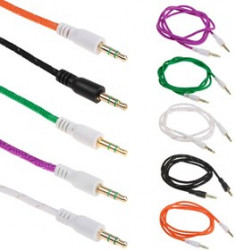 PL1004, Кабель соединительный Pro Legend, 3.5" Jack (M) - 3.5" Jack (M) текстильная оплетка, красный, 1м.