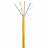 Кабель NETLAN U/UTP 4 пары, Кат.5e (Класс D), 100МГц, одножильный, BC (чистая медь), внутренний, LSZH нг(B)-HF, оранжевый, 100м