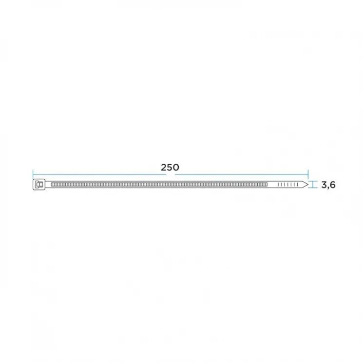 Хомут кабельный 3.6х250 нейл. бел. (уп.100шт) PROCONNECT 57-0250