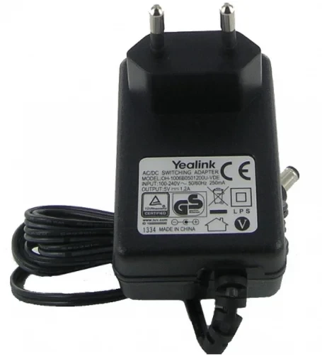 Блок питания 5VDC, 1.2A для SIP-T27G/T41S/T42S/T43U/T53(W)/W80B/W80DM