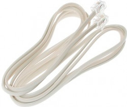 SS202-2, Шнур 2м белый телефонный TA813