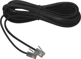 SS202-3, Шнур 3м черный телефонный TA813