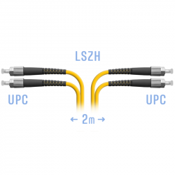 Патчкорд оптический FC/UPC SM Duplex 2 метр