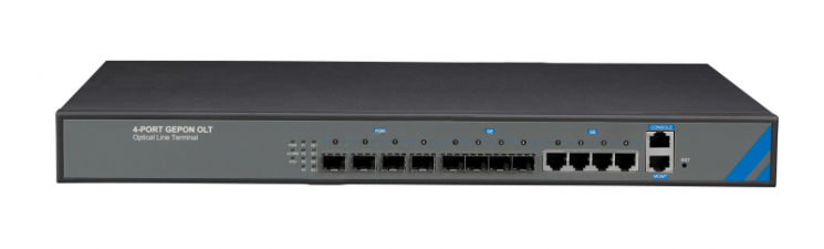 OLT C-DATA FD1104SN с 4 портами GEPON (SFP), 4 GE комбо-порта, 2 БП АC