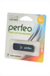 PERFEO PF-C10B008 USB 8GB черный BL1, Носитель информации