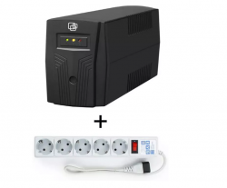 Источник бесперебойного питания Line-Interactive, 600 VA, LED (выходные розетки IEC320 C13) + сетевой фильтр SPG-B-0,5МExt
