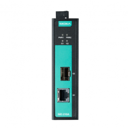 IMC-21GA-T Медиаконвертер Gigabit Ethernet 10/100/1000BaseTX в 100/1000BaseSFP в металлическом корпусе с расширенным диапазоном температур