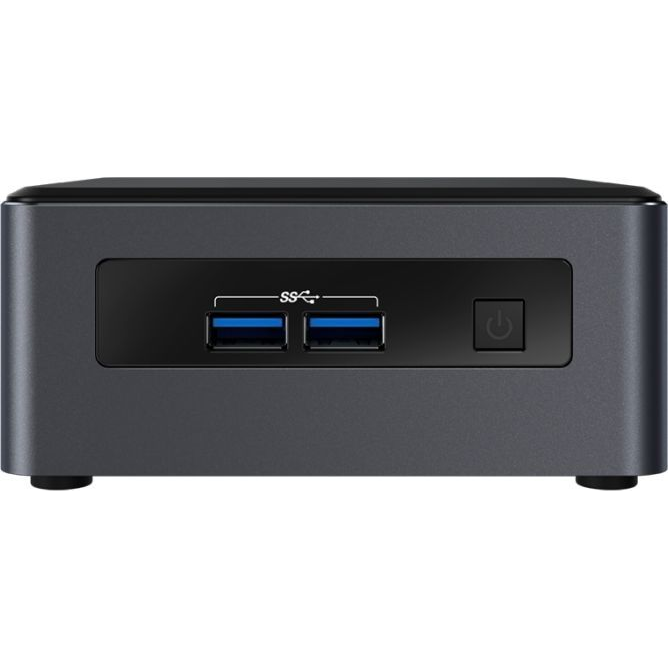 Платформа Intel NUC kit, Core i7-8559U,2x DDR4 1.2V SODIMM,NVMe/SATA M.2 SSD+2.5" SATA SSD/HDD,Intel 4K Iris 655,SDXC slot,7.1 Audio via HDMI/DP+Combo Jack+Dual Mic on FP,(2+2)xUSB 3.1, 1xLAN GbE, IR FP,WiFi 9560 AC+Bluetooth v5,VESA mount,