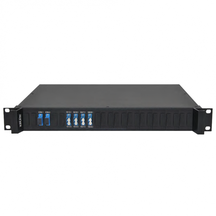 Мультиплексор CWDM 4-канальный двух волоконный в шасси -1U(trx:1491-1511, 1531-1571)