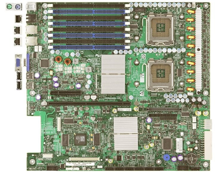 Материнская плата Intel D13607-801 i5000P Dual Socket 771 8FBD 6SATAII U100 PCI-E8x Riser SVGA 2xGbLAN E-ATX 1333Mhz-D13607-801(NEW)