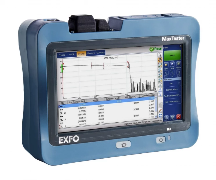 Рефлектометр оптический EXFO MAX-720D-Q2-QUAD-EI-EUI-89 (MM, 850/1300/1310/1550 нм, 26/29/36/35 дб) FC адаптер