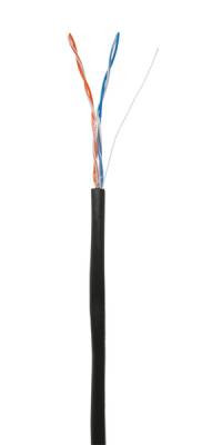 Кабель NETLAN U/UTP 2 пары, Кат.5 (Класс D), 100МГц, одножильный, BC (чистая медь), внешний, PE до -40C, черный, 305м