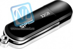 Флешка USB SILICON POWER LuxMini 322 32Гб, USB2.0, черный [sp032gbuf2322v1k]