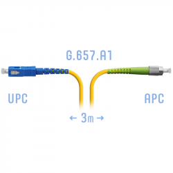 Патчкорд оптический FC/APC-SC/UPC SM G.657.A1 3 метра