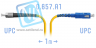 Патчкорд оптический FC/UPC-SC/UPC SM G.657.A1 1 метр