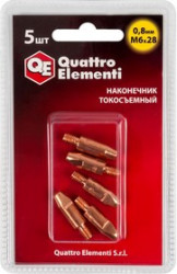 Наконечник токосъемный QE (ERGUS) M6x28 0.8 мм 771-237 5шт.в блистере д/горелки полуавтомата