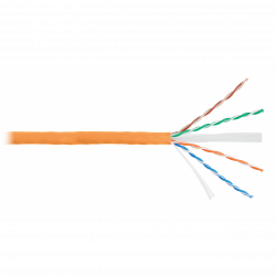 Кабель NIKOLAN F/FTP 4 пары, Кат.6 (Класс E), тест по ISO/IEC, 250МГц, одножильный, BC (чистая медь), 23AWG (0,57мм), внутренний, LSZH нг(А)-HFLTx