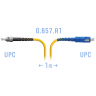 Патчкорд оптический ST/UPC-SC/UPC SM G.657.A1 1 метр