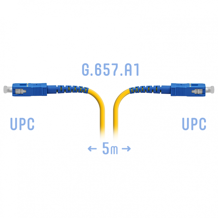 Патчкорд оптический SC/UPC SM G.657.A1 5 метров