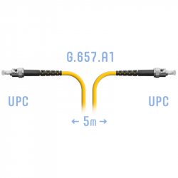 Патчкорд оптический ST/UPC SM G.657.A1 5 метров
