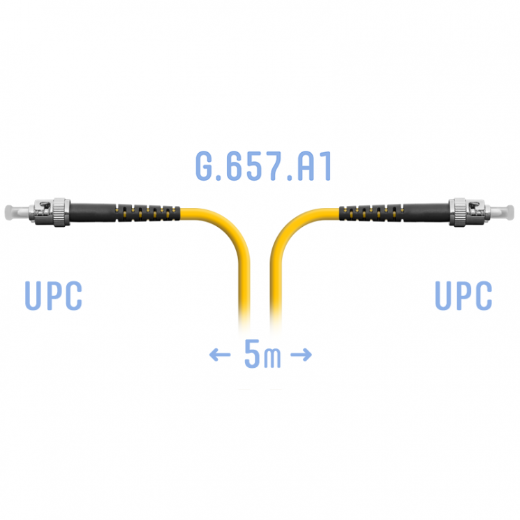 Патчкорд оптический ST/UPC SM G.657.A1 5 метров