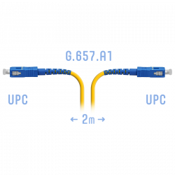 Патчкорд оптический SC/UPC SM G.657.A1 2 метра