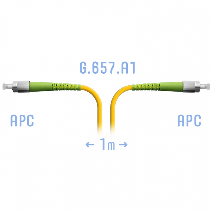 Патчкорд оптический FC/APC SM G.657.A1 1 метр