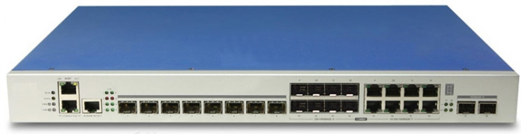 Станционный терминал OLT с 8 портами GPON (SFP) и 8 комбо-портами 10/100/1000-Base-T/SFP, 2 SFP+