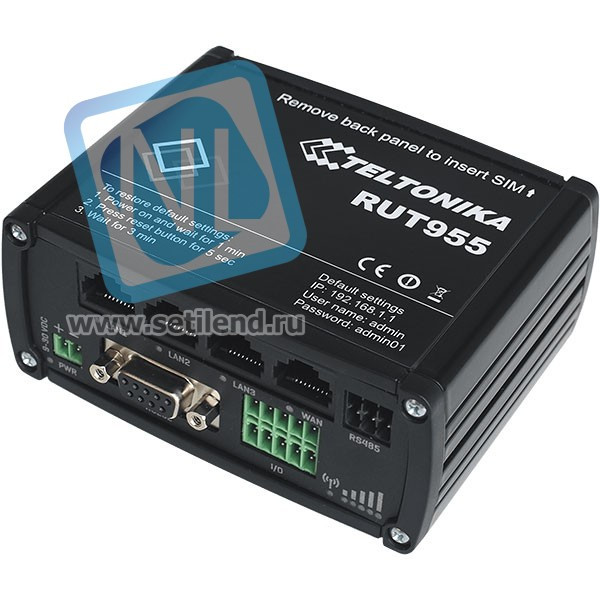 Промышленный Wi-Fi/4G маршрутизатор Teltonika RUT955 (в комплекте GNSS-антенна)