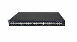 Управляемый PoE коммутатор уровня 3 BDCOM S3900-48P6X, 48x 10/100/1000BaseT PoE 802.3af/at до 740W, 6x 1/10GE SFP+, Hot Swap БП 1+1