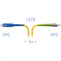 Патчкорд оптический FC/APC-SC/UPC SM 5 метр